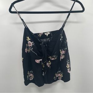 Garage floral crop tank top